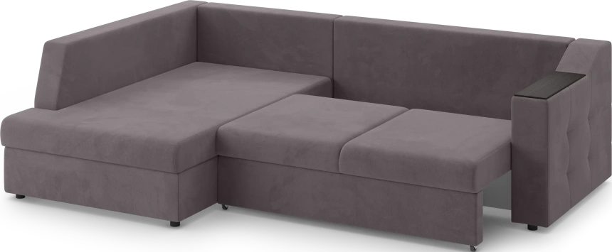 Диван угловой Невада, модель 020, комплектация 3 левый, Omega 24 (коричневый)