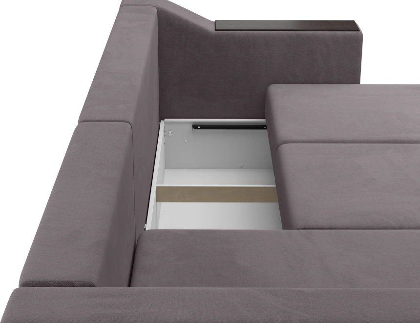 Диван угловой Невада, модель 020, комплектация 3 левый, Omega 24 (коричневый)