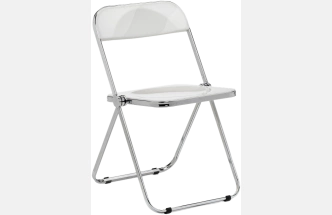 Стул Fold, пластиковый, складной, white / chrome