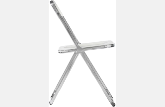 Стул Fold, пластиковый, складной, white / chrome