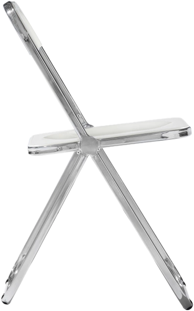 Стул Fold, пластиковый, складной, white / chrome