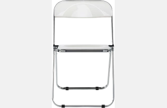 Стул Fold, пластиковый, складной, white / chrome