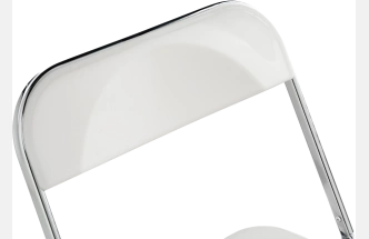 Стул Fold, пластиковый, складной, white / chrome