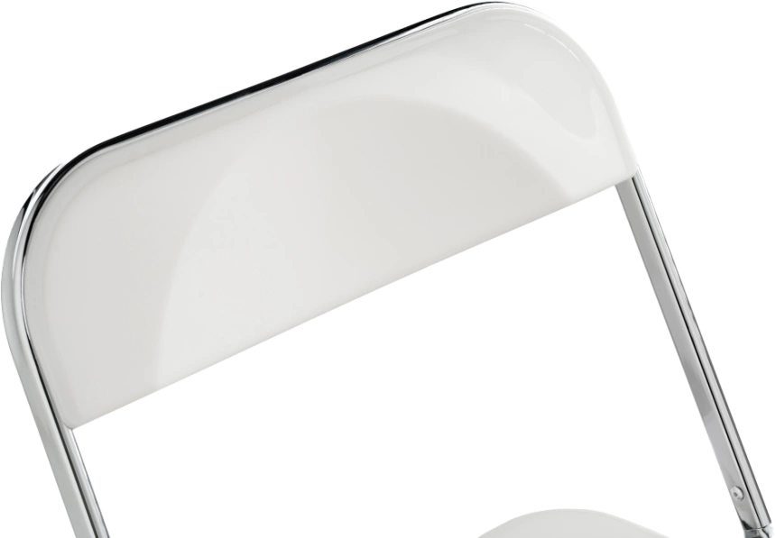 Стул Fold, пластиковый, складной, white / chrome