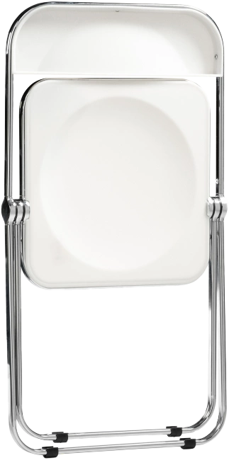 Стул Fold, пластиковый, складной, white / chrome