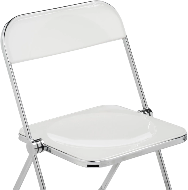 Стул Fold, пластиковый, складной, white / chrome