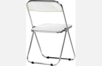 Стул Fold, пластиковый, складной, white / chrome