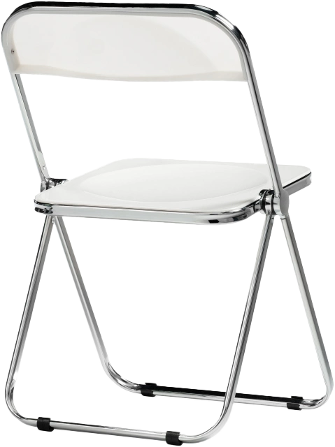 Стул Fold, пластиковый, складной, white / chrome
