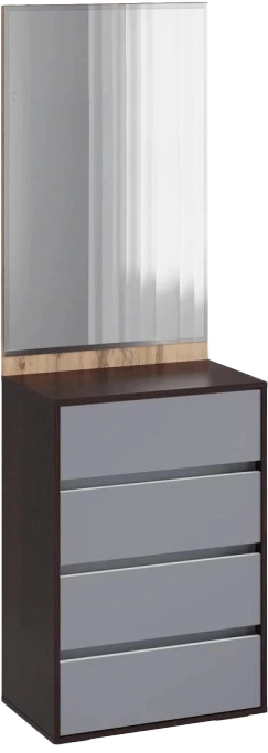 Прихожая Роут, с зеркалом, венге / дуб вотан / графит софт