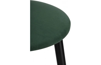 Полубарный табурет Гангток, крутящийся, изумруд / черный матовый