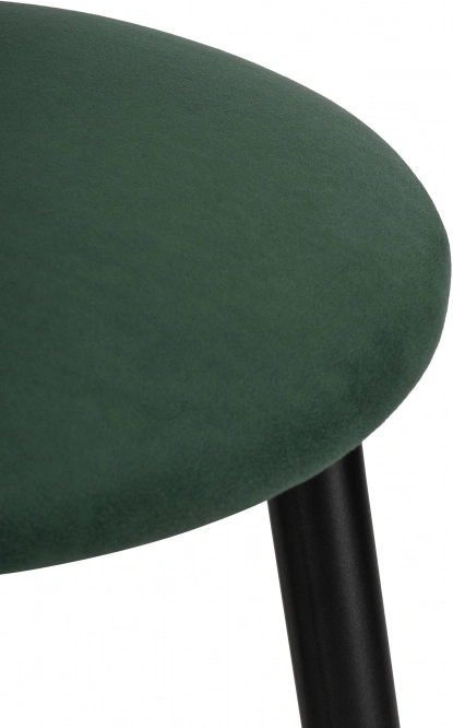 Полубарный табурет Гангток, крутящийся, изумруд / черный матовый
