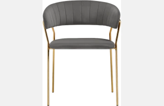 Стул Kamelia 1, dark gray / gold