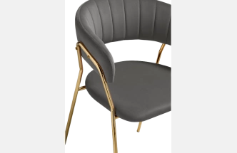 Стул Kamelia 1, dark gray / gold