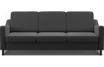 Диван прямой Льери, модель 050, Inari 100 black (черный)