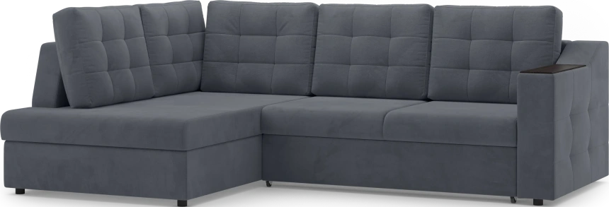Диван угловой Невада, модель 020, комплектация 3 левый, Omega 32 (темно-серый)
