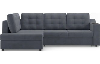 Диван угловой Невада, модель 020, комплектация 3 левый, Omega 32 (темно-серый)