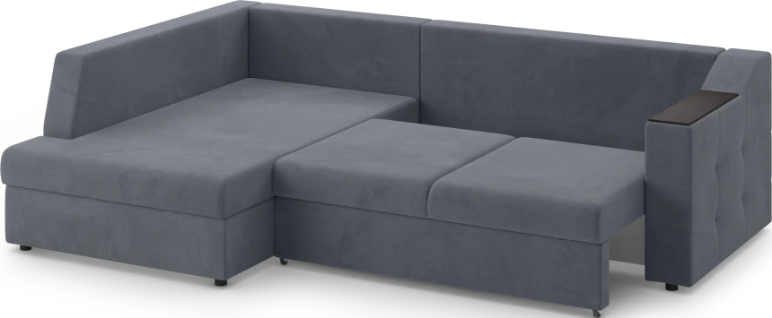 Диван угловой Невада, модель 020, комплектация 3 левый, Omega 32 (темно-серый)