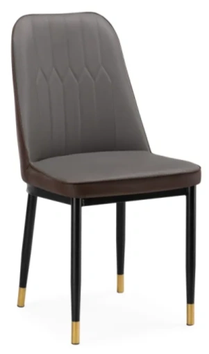 Стул Flor, мягкий, серый / коричневый / чёрный