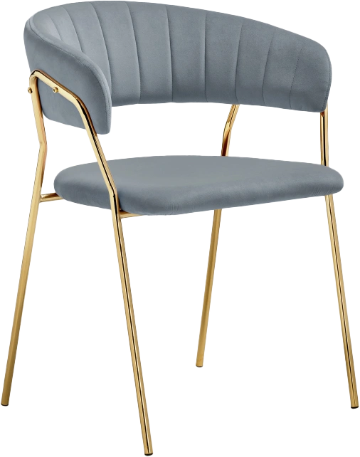 Стул Kamelia 1, gray / gold