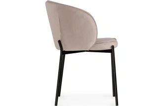 Стул Нейл, мягкий, латте / черный