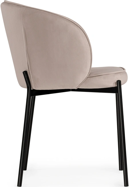 Стул Нейл, мягкий, латте / черный