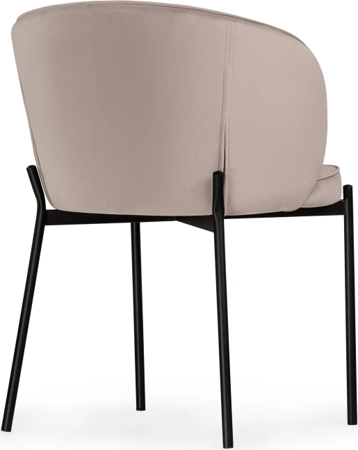 Стул Нейл, мягкий, латте / черный