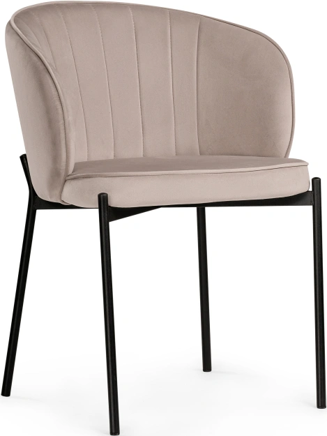 Стул Нейл, мягкий, латте / черный