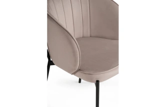 Стул Нейл, мягкий, латте / черный