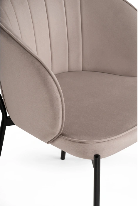 Стул Нейл, мягкий, латте / черный