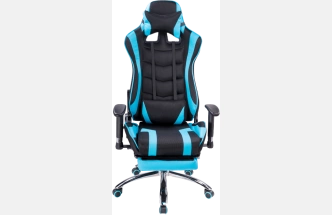 Офисное кресло Kano 1, с подставкой для ног, light blue / black