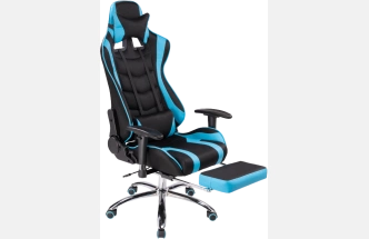 Офисное кресло Kano 1, с подставкой для ног, light blue / black