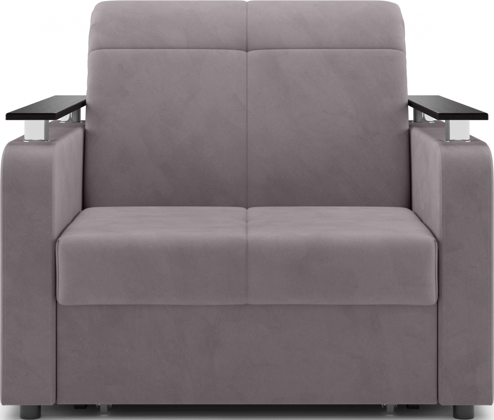 Кресло-кровать Франческо 80, модель 064, Velutto 08 (серый) / венге
