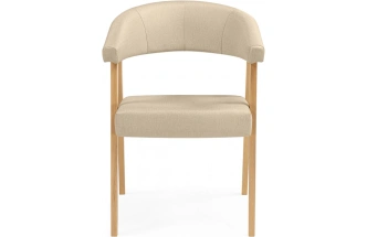 Деревянный стул-кресло Невада 2, натуральное дерево / бежевый (ткань 135)