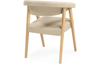 Деревянный стул-кресло Невада 2, натуральное дерево / бежевый (ткань 135)