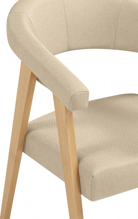 Деревянный стул-кресло Невада 2, натуральное дерево / бежевый (ткань 135)