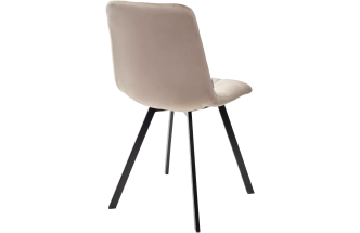 Стул Chilli Square, мягкий, Bluvel-40 бежевый, велюр, черный каркас