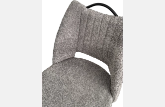 Стул Janety, мягкий, UF998-15 серый, букле, черный каркас