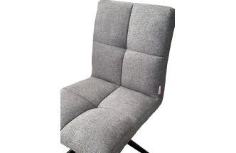 Стул Sallie, мягкий, поворотный, VT6037-16 серый, ткань, черный каркас
