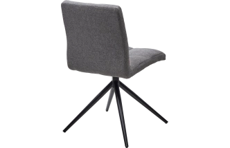 Стул Sallie, мягкий, поворотный, VT6037-16 серый, ткань, черный каркас