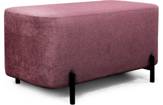 Банкетка Портленд, мягкая, на ножках, ткань торонто бордовый
