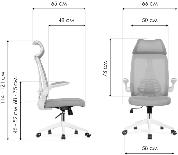 Компьютерное кресло Lokus, сетка темно-серая