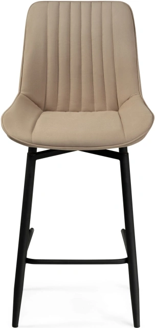Полубарный стул Седа К, крутящийся, бежевый / черный
