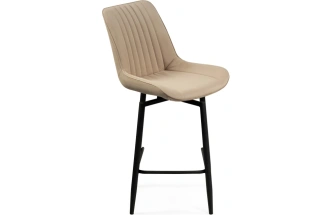 Полубарный стул Седа К, крутящийся, бежевый / черный