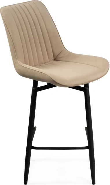 Полубарный стул Седа К, крутящийся, бежевый / черный