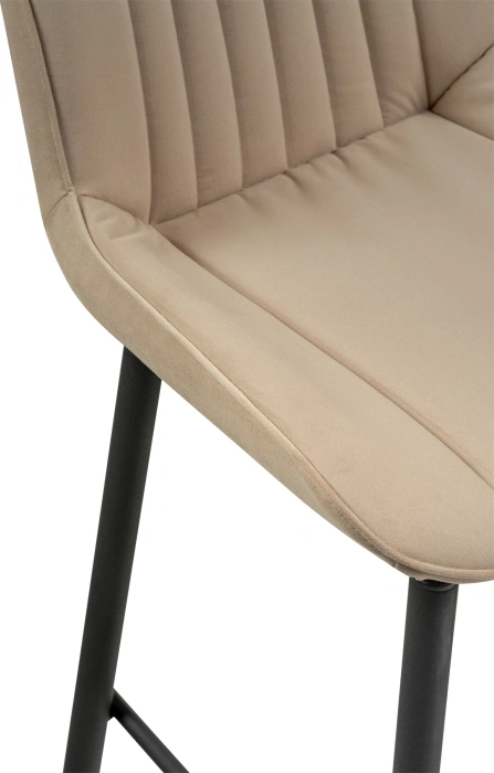 Полубарный стул Седа К, крутящийся, бежевый / черный