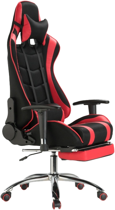 Офисное кресло Kano 1, с подставкой для ног, red / black