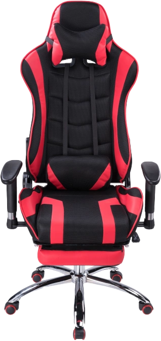 Офисное кресло Kano 1, с подставкой для ног, red / black
