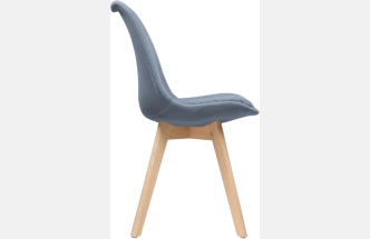 Стул Bonuss, велюр, blue / wood