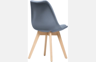 Стул Bonuss, велюр, blue / wood