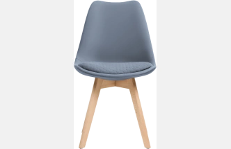Стул Bonuss, велюр, blue / wood